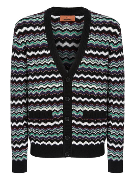  Missoni Chevron-pattern Cardigan - Blue 