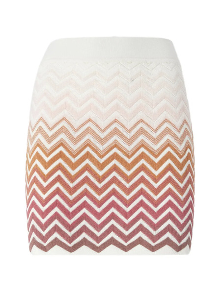  Missoni Chevron-pattern Mini Skirt - Neutrals 