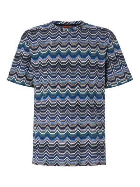  Missoni Chevron-pattern Short-sleeved T-shirt - Blue 