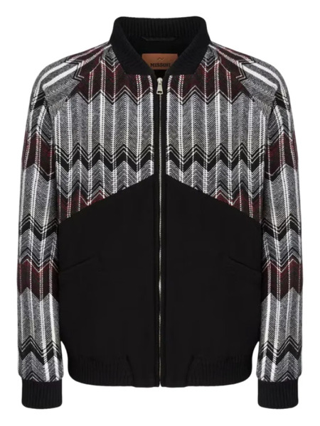  Missoni Chevron Zipped Jacket - Black 