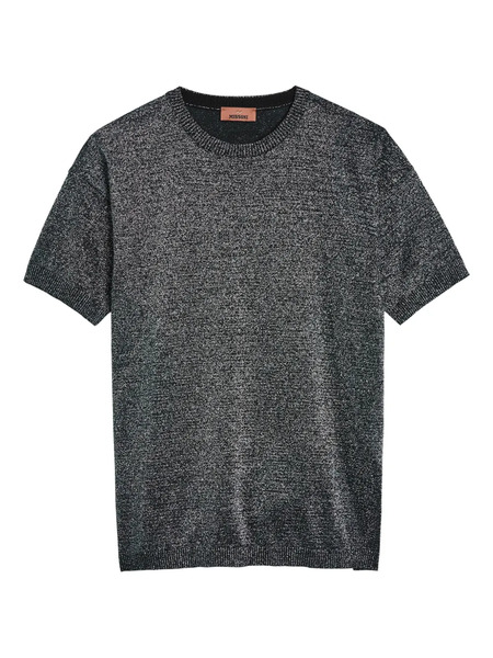  Missoni Crew-neck Ribbed-knit T-shirt - Grey 