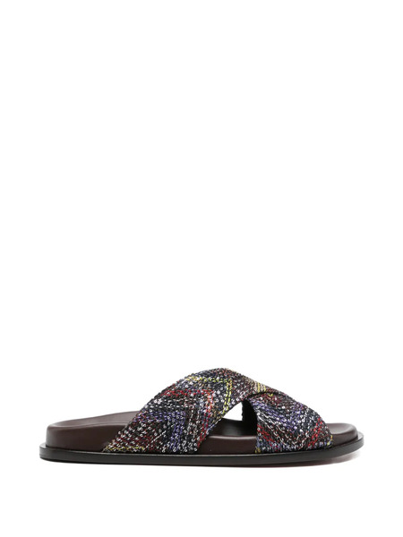  Missoni Criss-cross-strap Sandals - Black 