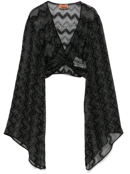  Missoni Crochet-knit Cropped Top - Black 
