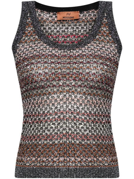  Missoni Crochet-knit Sequinned Tank Top - Multicolour 