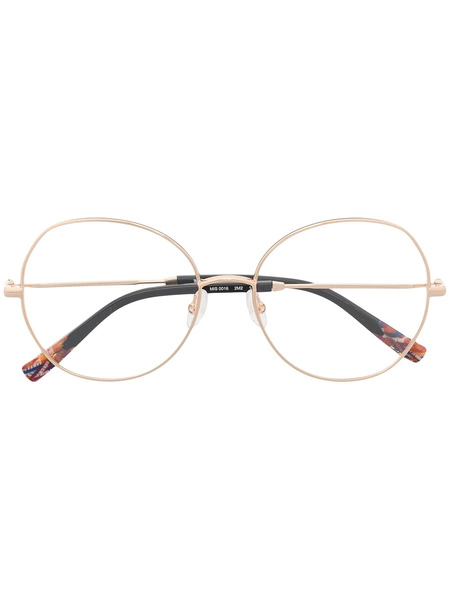  Missoni Eyewear Oversized Round Frame Glasses - Gold 
