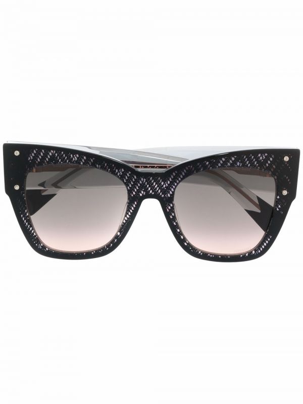  Missoni Eyewear Thick Cat-eye Frame Sunglasses - Neutrals 