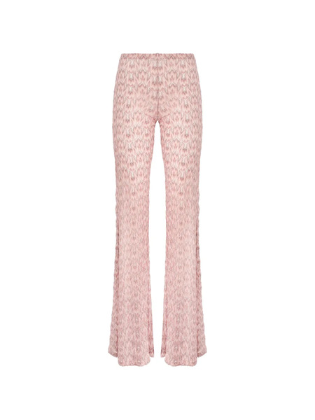  Missoni Foliage Pattern Flared Trousers - Pink 