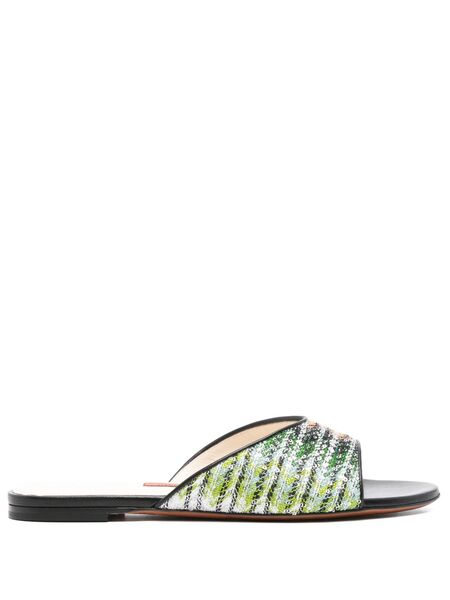  Missoni Gradient Flat Sandals - Black 