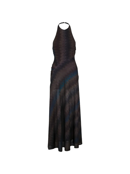  Missoni Halter Zigzag Gown - Brown 