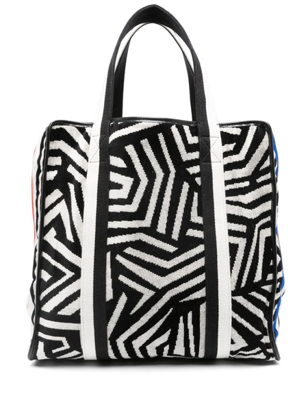  Missoni Home Abstract-pattern Terry-cloth Tote Bag - Black 