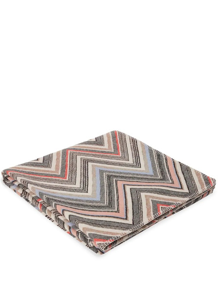  Missoni Home Chevron Striped Wool Blanket - Black 