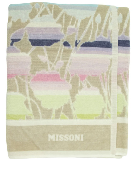  Missoni Home Floral-pattern Bath Towel - Neutrals 