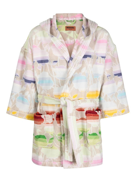  Missoni Home Graphic-print Bath Robe - Neutrals 