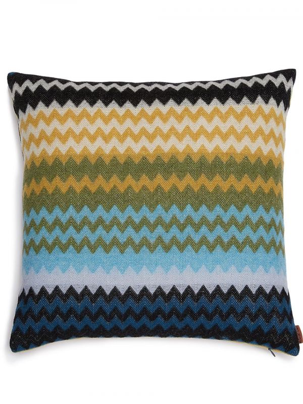  Missoni Home Humbert Geometric-pattern Cushion - Blue 