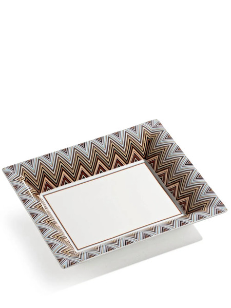  Missoni Home Jarris Zigzag-pattern Tray - White 