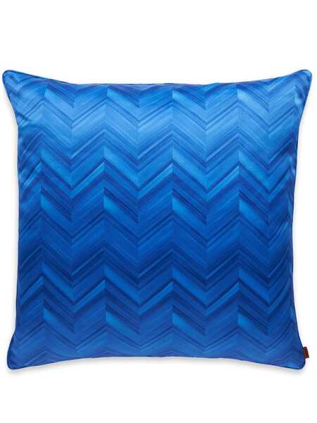  Missoni Home Large Layers Inlay Zigzag Cushion - Blue 