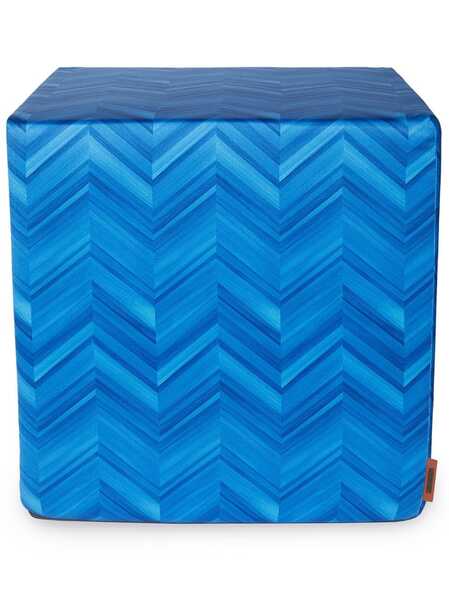  Missoni Home Layers Inlay Cubic Pouf - Blue 