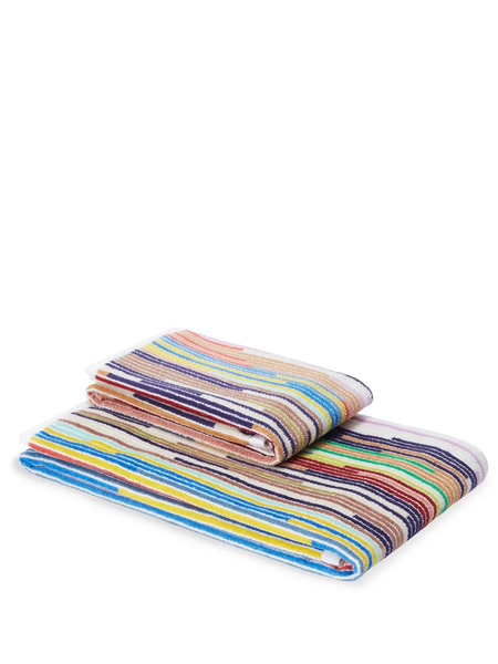  Missoni Home Melody Striped Towel Set (set Of Two) - Black 