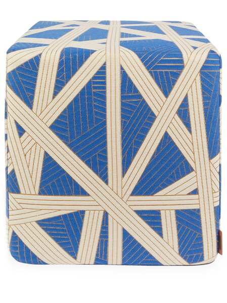  Missoni Home Nastri Multi-way Stripe Pouf Cube - Blue 