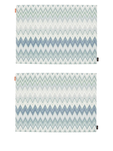  Missoni Home Zig-zag Placemats (set Of Two) - Blue 