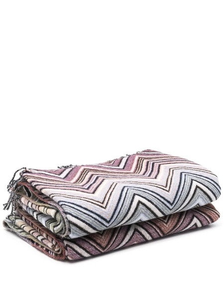  Missoni Home Zigzag-design Blanket - Blue 