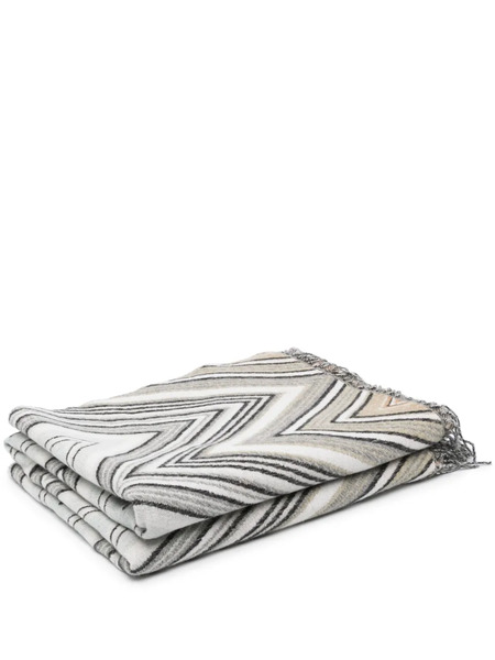 Missoni Home Zigzag-design Blanket (190cmx130cm) - Neutrals 