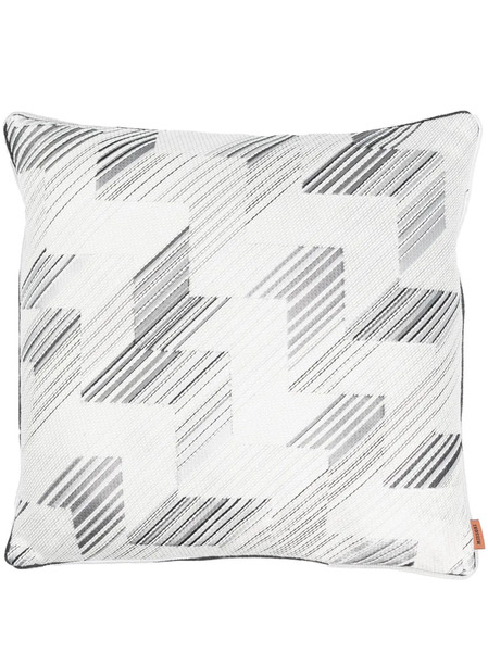  Missoni Home Zigzag Weave Feather Cushion - Grey 