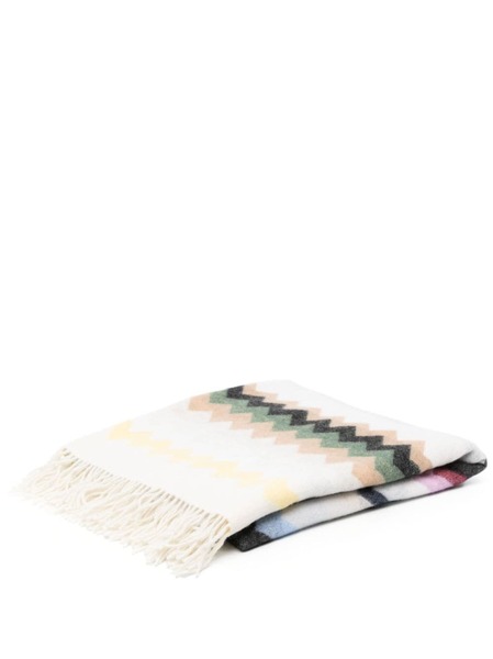  Missoni Home Zigzag Wool-blend Throw - Neutrals 