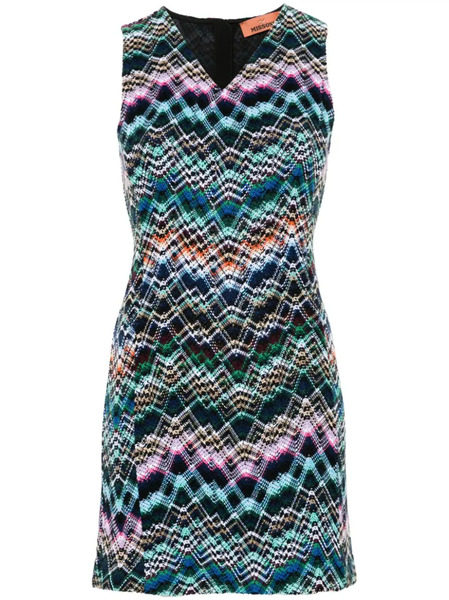  Missoni Interwoven-design Mini Dress - Green 