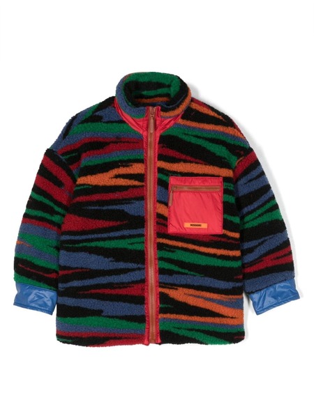  Missoni Kids Abstract-print Fleece Coat - Black 