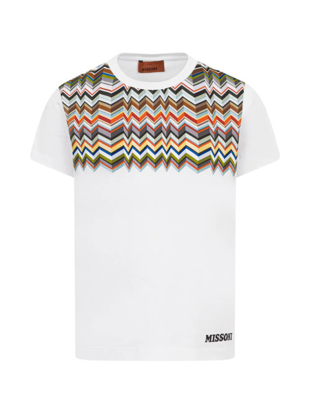  Missoni Kids Chevron-pattern T-shirt - White 