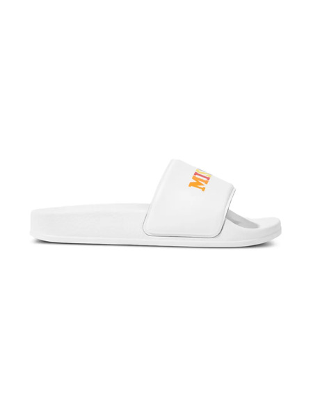  Missoni Kids Logo-print Slides - White 