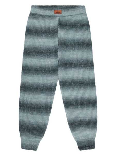  Missoni Kids Ombré-effect Striped Knitted Trousers - Grey 