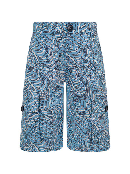  Missoni Kids Patterned Cargo Shorts - Blue 
