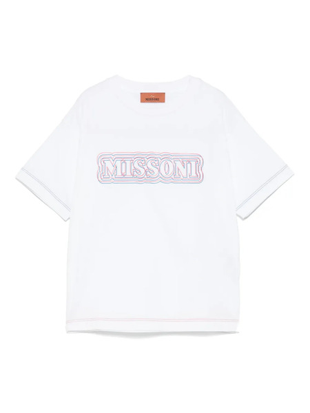  Missoni Kids Raised-logo T-shirt - White 