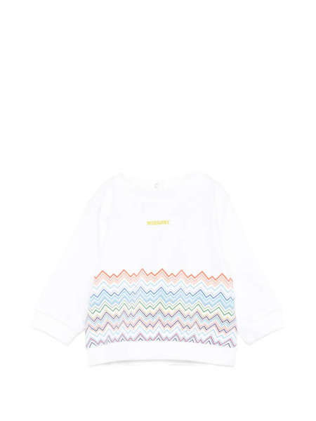  Missoni Kids Zig-zag Crew-neck Sweatshirt - White 