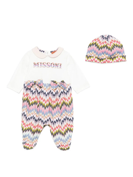  Missoni Kids Zig-zag Print Romper (set Of Two) - Pink 