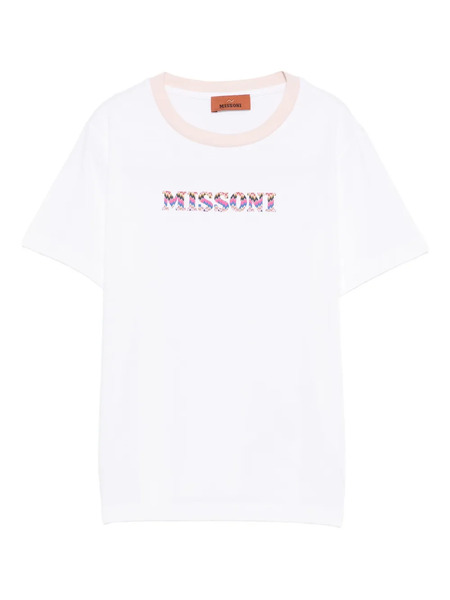  Missoni Kids Zigzag-pattern Logo T-shirt - White 