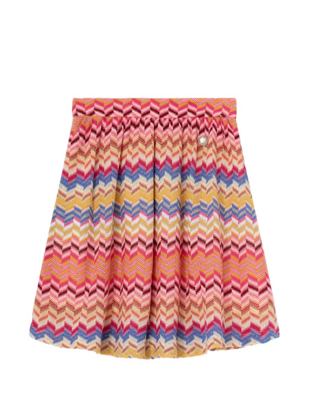  Missoni Kids Zigzag-pattern Skirt - Pink 