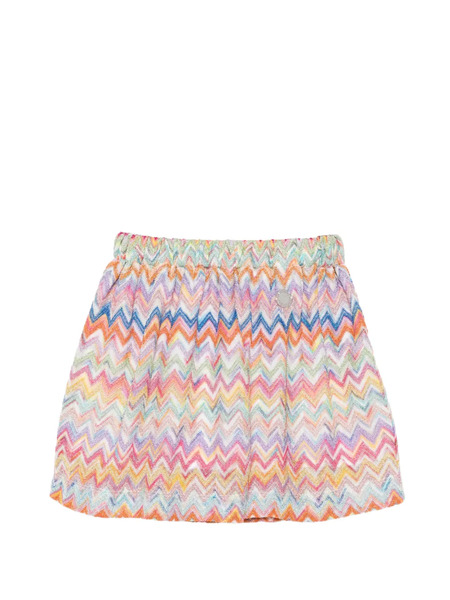  Missoni Kids Zigzag-pattern Skirt - Pink 