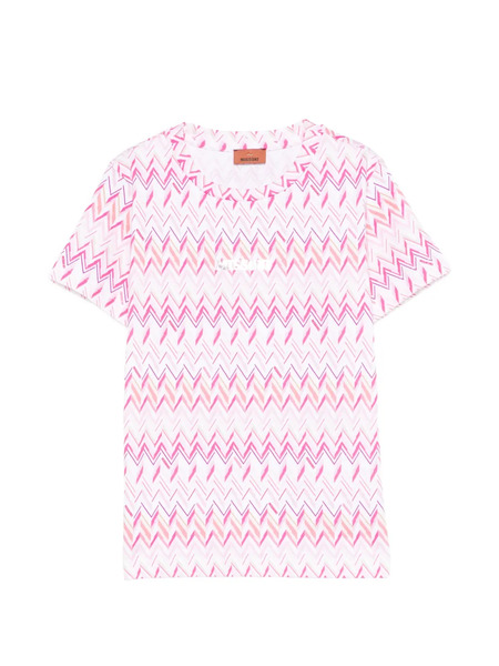  Missoni Kids Zigzag Patterned T-shirt - White 