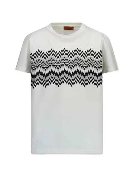  Missoni Kids Zigzag Patterned T-shirt - White 