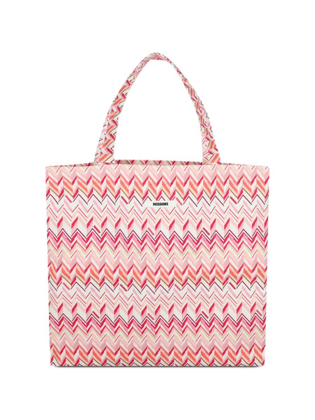  Missoni Kids Zigzag Tote Bag - Pink 