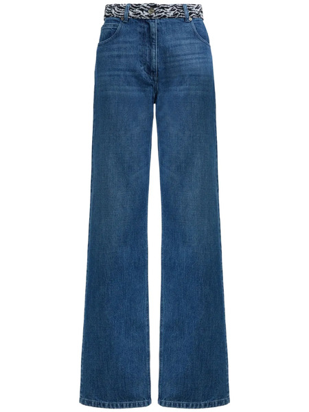  Missoni Knitted-panel Jeans - Blue 