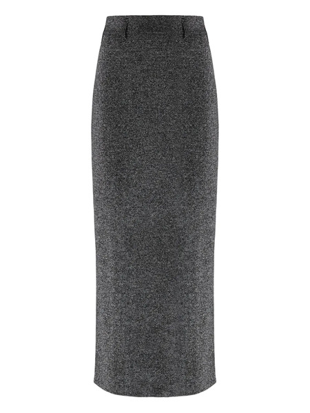  Missoni Metallic Knit Skirt - Silver 