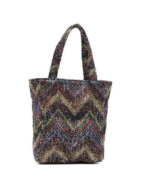  Missoni Mini Caperdoni Sequin Chevron Tote Bag - Black 