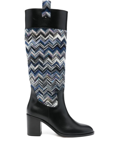  Missoni 75mm Sophie Zigzag Boots - Black 