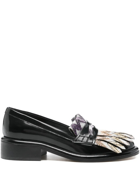  Missoni 40mm Zigzag Loafers - Black 