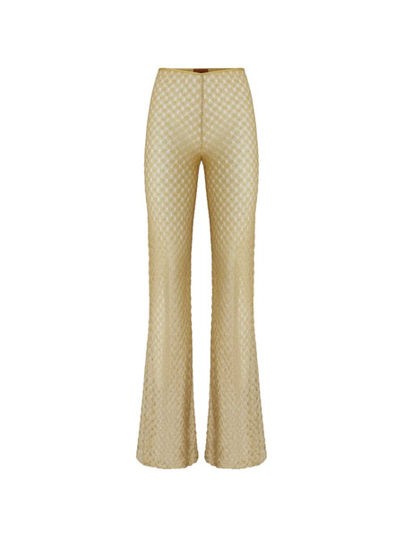  Missoni Pattern Knitted Beach Pants - Gold 
