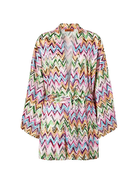  Missoni Patterned Belted Beachwear Cover-up - White 